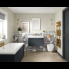 Nuie Classique Soft Black 800mm 1-Drawer Wall Hung Unit & Basin