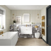 Nuie Classique Satin White 600mm 1-Drawer Wall Hung Vanity Unit & Basin