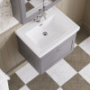 Nuie Classique Satin Grey 600mm 1-Drawer Wall Hung Unit & Basin