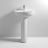 Milton 550mm Basin & Pedestal - 1 Tap Hole