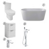 1700mm Coast Freestanding Complete Bathroom Package