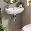 RAK Compact 450mm Slim Line Basin - 1 Tap Hole - Left Hand