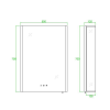 Cove LED Illuminated Bathroom Mirror Cabinet 700mm x 500mm