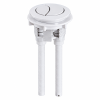Round Dual Flush White Push Button