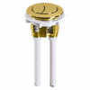 Round Dual Flush Brushed Brass Push Button