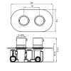 Echo Round Twin Two Outlet Thermostatic Concealed Shower Valve - Chrome