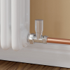 ProTek Chrome Straight Manual Radiator Valves (Pair)