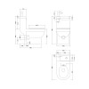 Delta Combi 2-In-1 Close Coupled Modern Toilet with Push Button Cistern, Basin With Mono Basin Mixer & Soft Close Toilet Seat