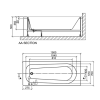 Diva 1500mm x 700mm Single Ended Bath & Leg Set