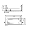 Diva 1600mm x 700mm Single Ended Bath & Leg Set