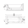 Diva 1700mm x 700mm Single Ended Bath & Leg Set