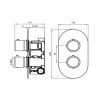 Echo Round Twin Single Outlet Thermostatic Concealed Shower Valve - Gunmetal