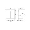 Eden 600mm Floor Standing Cabinet & 600mm Countertop