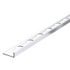 Polished Chrome Metal L- Straight Edge Trim - 15mm