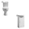 Sienna Cloakroom Toilet & Floor Standing Vanity Unit Package