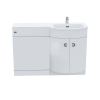 Emperor White Gloss 1100 L-Shape Combination Furniture Pack(R/H)