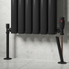 Essentials Matt Black Radiator Pipe Covers & Collars 15mm