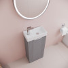Nuie Deco 400mm Grey Floor Standing Unit & Basin - 1 Tap Hole