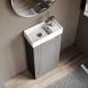 Nuie Deco 400mm Grey Floor Standing Unit & Basin - 1 Tap Hole
