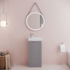 Nuie Deco 400mm Grey Floor Standing Unit & Basin - 1 Tap Hole