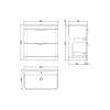 Eclipse 800mm White Gloss Floor Standing Cabinet & Polymarble Basin