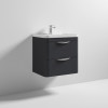 Parade 600mm Soft Black Wall Hung Cabinet & Basin