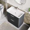 Parade 800mm Soft Black Floor Standing Cabinet & Basin