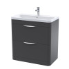 Parade 800mm Soft Black Floor Standing Cabinet & Basin