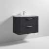 Parade 800mm Soft Black Wall Hung Cabinet & Basin