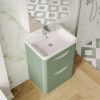 Parade 600mm Satin Green Floor Standing Cabinet & Basin