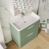 Parade 800mm Satin Green Floor Standing Cabinet & Basin