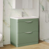Parade 800mm Satin Green Floor Standing Cabinet & Basin