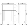 Nuie Deco Satin Grey 500mm WC Unit