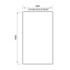 ProTek Grid Black Square Hinged Bath Screen 800mm x1400mm x 6mm