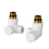ProTek White Corner Manual Radiator Valves (Pair)