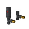 ProTek Anthracite Angled Thermostatic Radiator Valves (Pair)