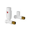 ProTek White Straight Thermostatic Radiator Valves (Pair)