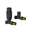 ProTek Anthracite Straight Thermostatic Radiator Valves (Pair)