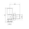 ProTek Anthracite Angled Manual Radiator Valves (Pair)