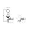 ProTek Matt Black Angled Thermostatic Radiator Valves (Pair)