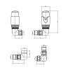 ProTek Matt Black Corner Thermostatic Radiator Valves (Pair)