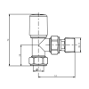 ProTek Angled Anthracite Towel Rail Valves (pair)