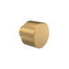 Nuie Indented Brushed Brass Round Furniture Handle Knob