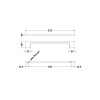 Nuie Gunmetal Square D Handle 192mm Centres