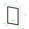 Harris LED Illuminated Bathroom Mirror Cabinet 700mm x 500mm