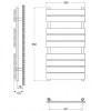 Milan 500mm x 950mm Chrome Designer Heated Towel Rail