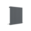 Nuie Sloane Horizontal Single Panel Anthracite Designer Radiator 600mm x 586mm