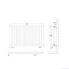 Nuie Sloane Horizontal Single Panel Anthracite Designer Radiator 600mm x 992mm