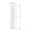 Nuie Sloane Single Panel Anthracite Designer Radiator 1800mm x 354mm