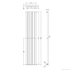 Nuie Sloane Single Panel White Designer Radiator 1800mm x 354mm